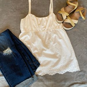 White womens Tank top
